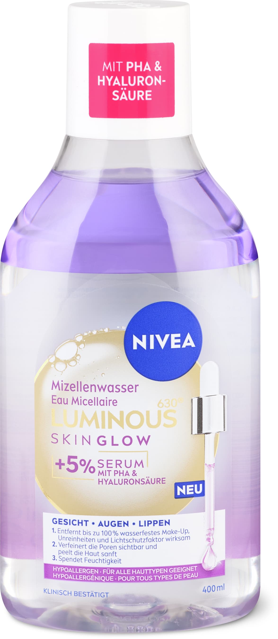 Nivea Acqua micellare illuminante per la pelle 400ml